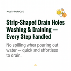 PrepLoop spinner lid shown with strip-slot draining basket, stop button and spin knob
